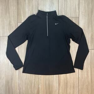 Nike Running Dri-FIT Half Zip Pullover Black Women’s XL Long Sleeve